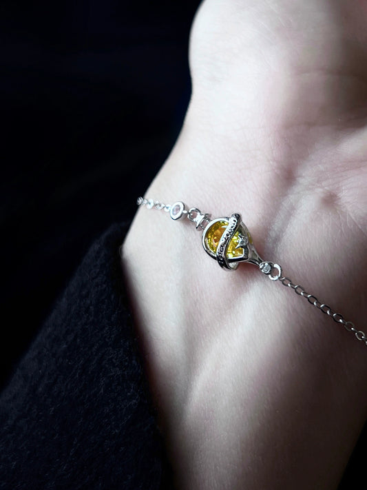 "Welfare Agent" Yellow Zircon Bracelet