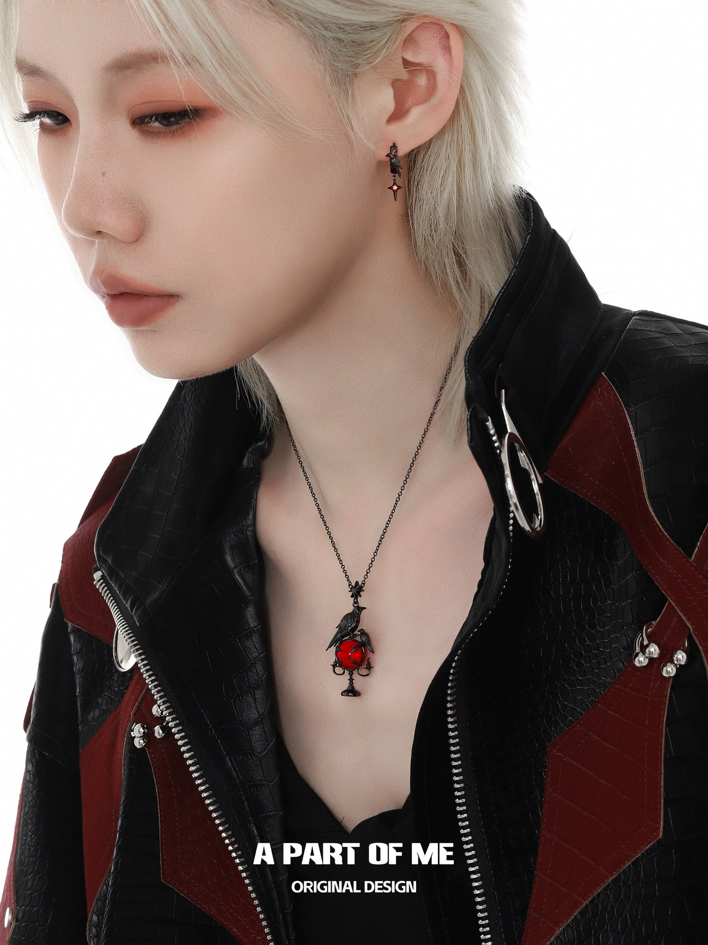 Crow Candlestick Pendant Necklace