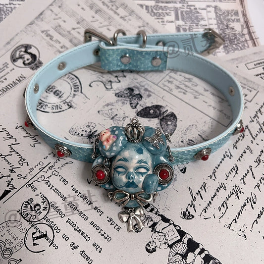 Choker-Ersan Tongsheng Original Niche Handmade Gothpunk Diablo Collar Original Design Collar Gift Design