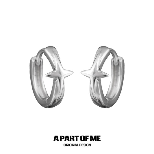 Neutral Tetragonal Star Earrings