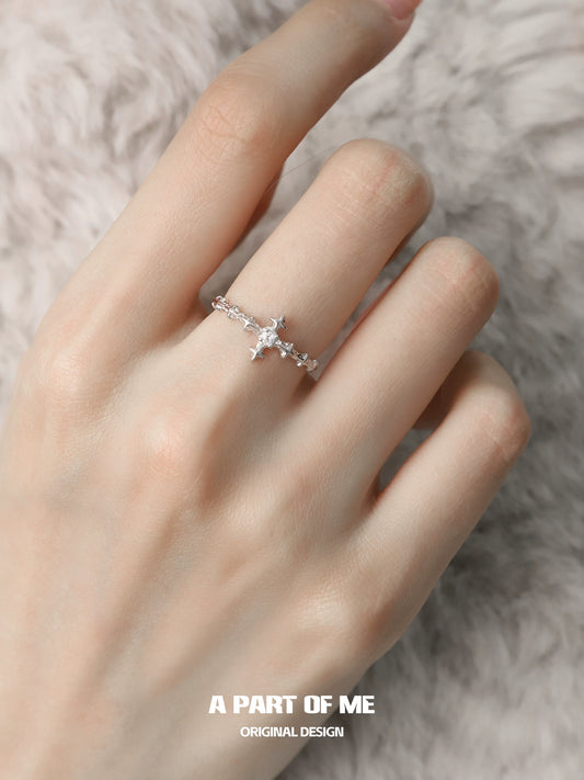 Holy Church Silver Cross Ring