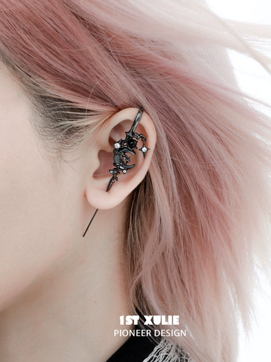 Y2K Dark Moon Ear Piercing Needle