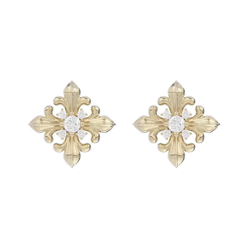 Iris Square Stud Earrings
