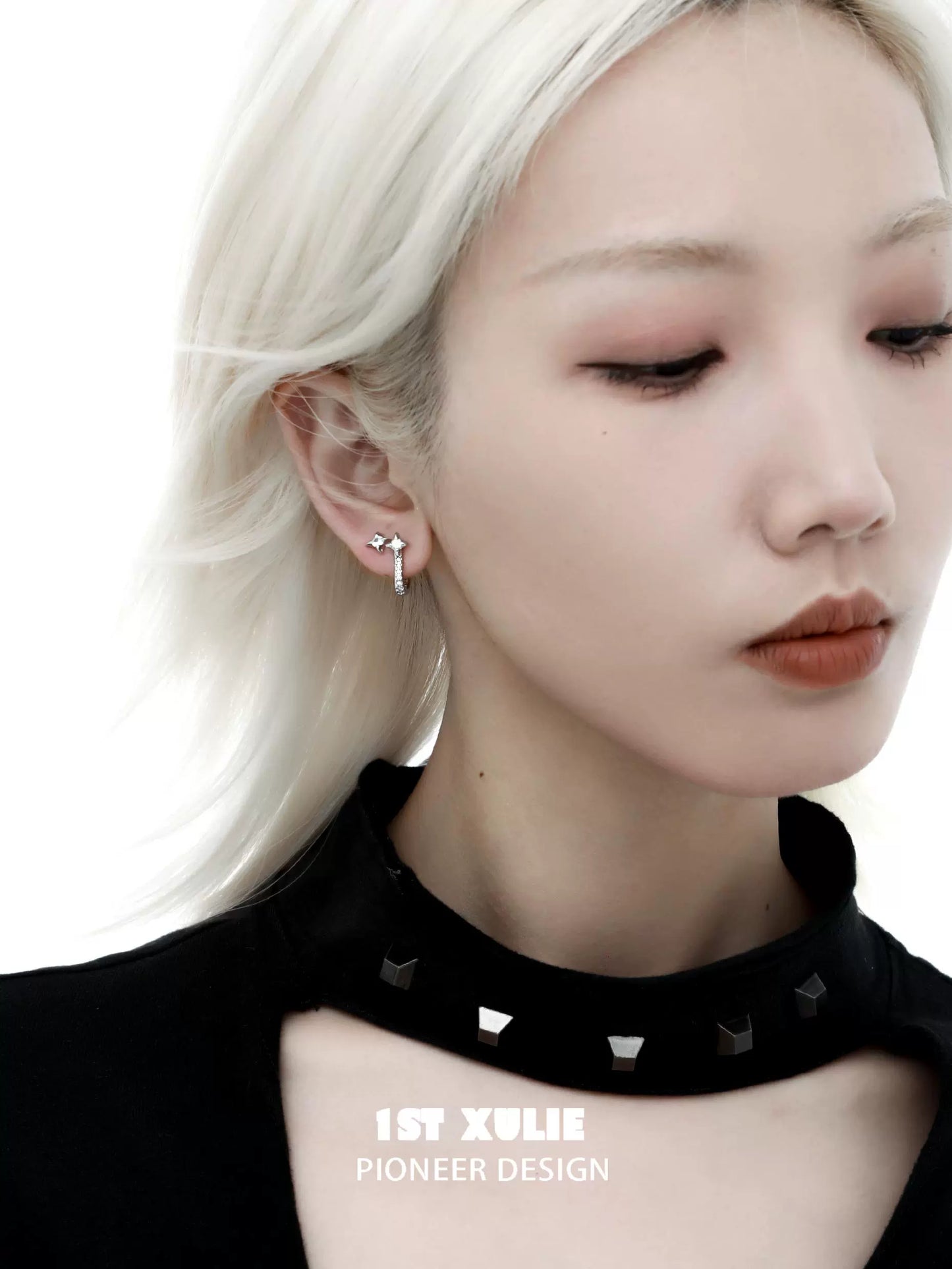 Starry Loop Silver Earrings