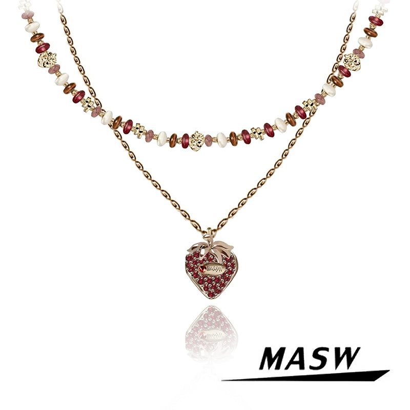 Strawberry Bead Necklace