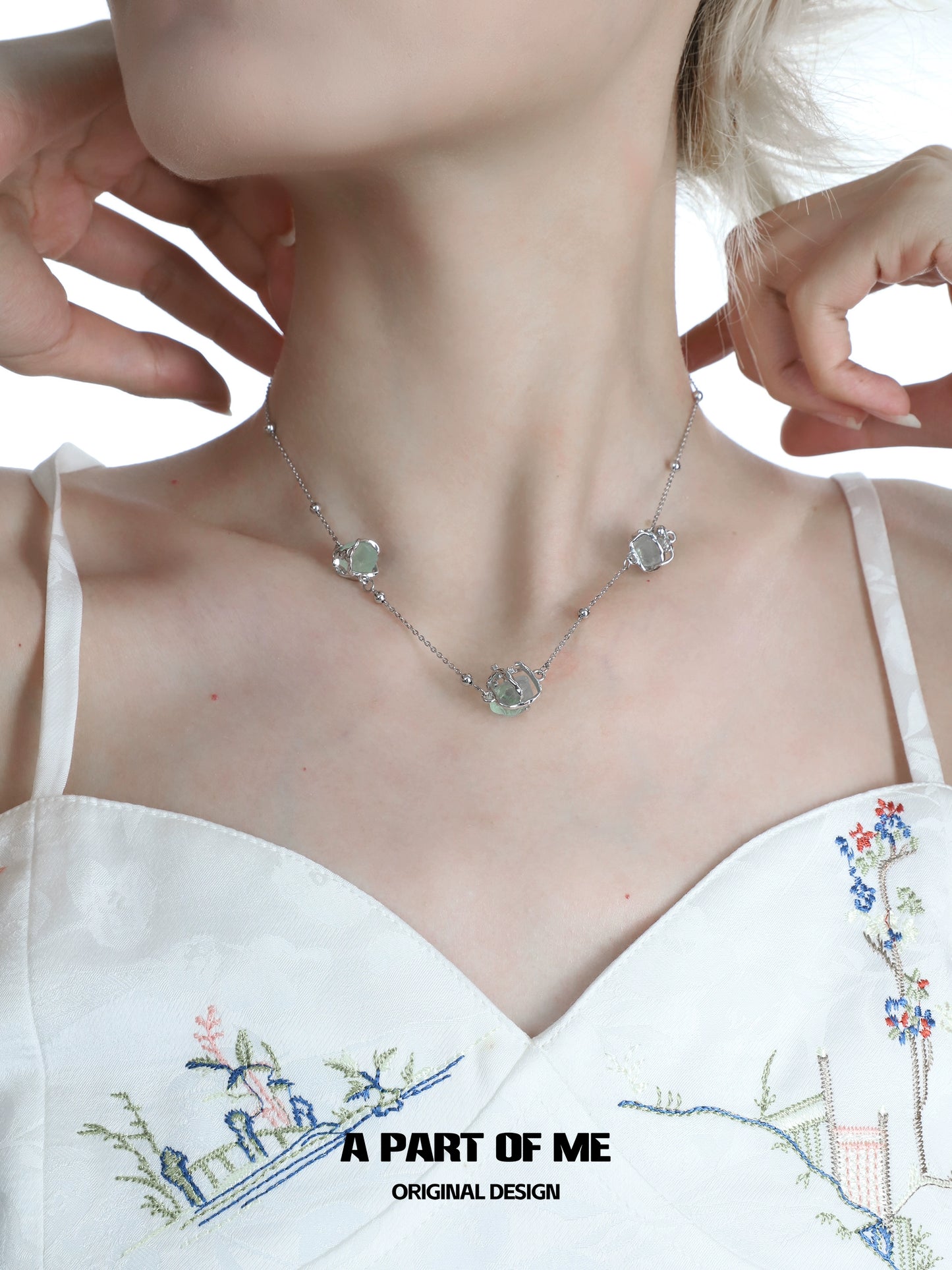 Flying Bird Fluorite Necklace