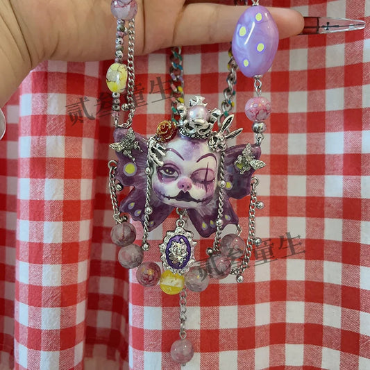Necklaces-Ersan Tongsheng Original Handmade Necklace Female Niche Design High Sense Sweet Cool Spice Girl Clavicle Chain New