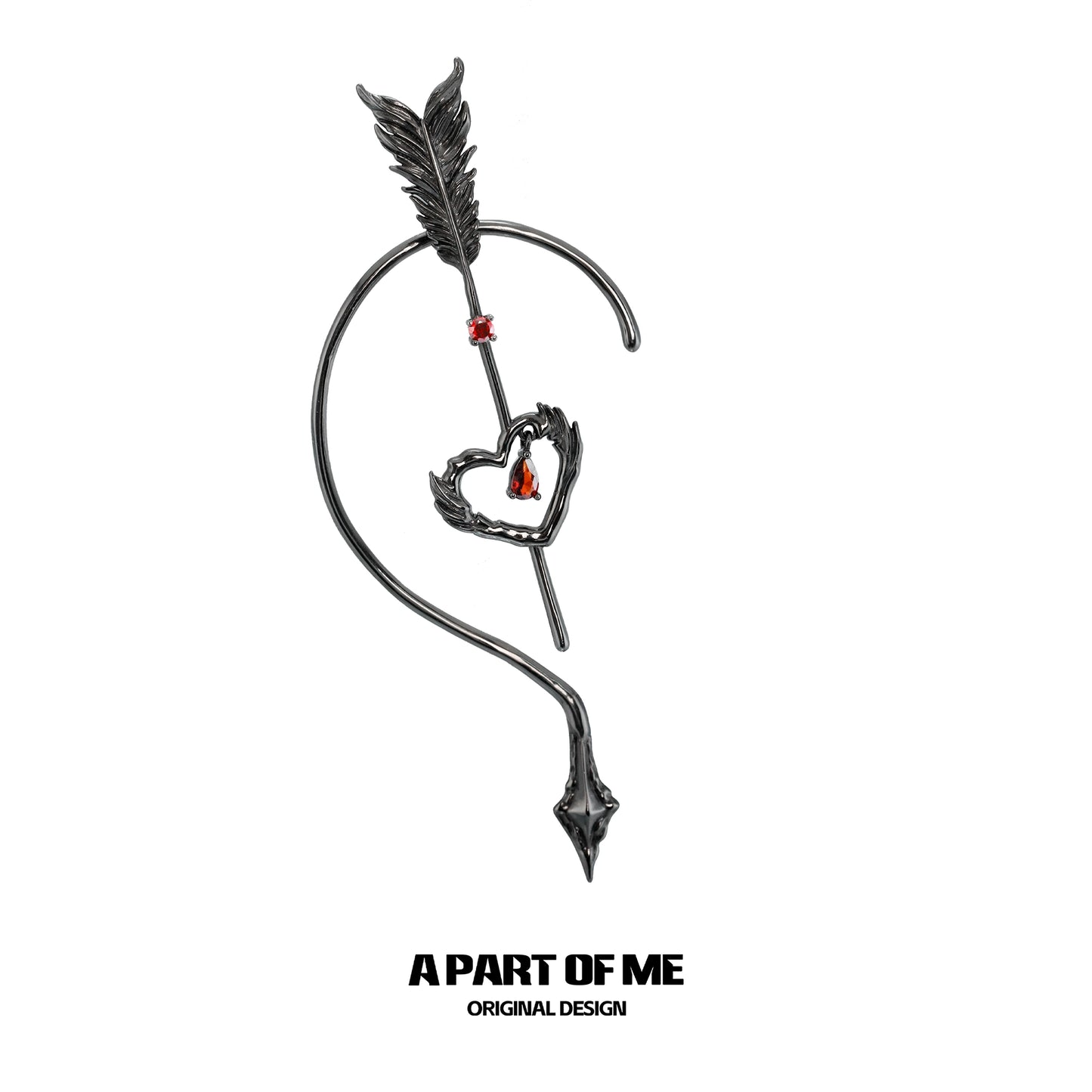 Cupid Feathered Arrow Ear Cuff