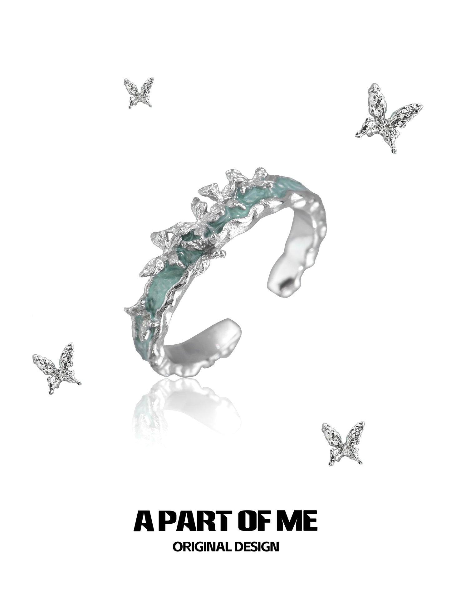Mint Mambo Butterfly Ring
