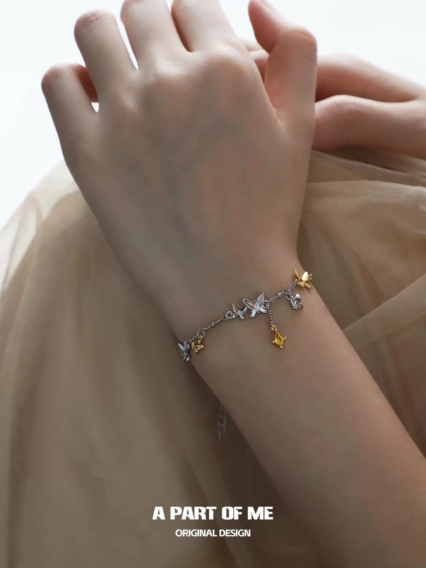 Autumn Leaf Butterfly Bracelet