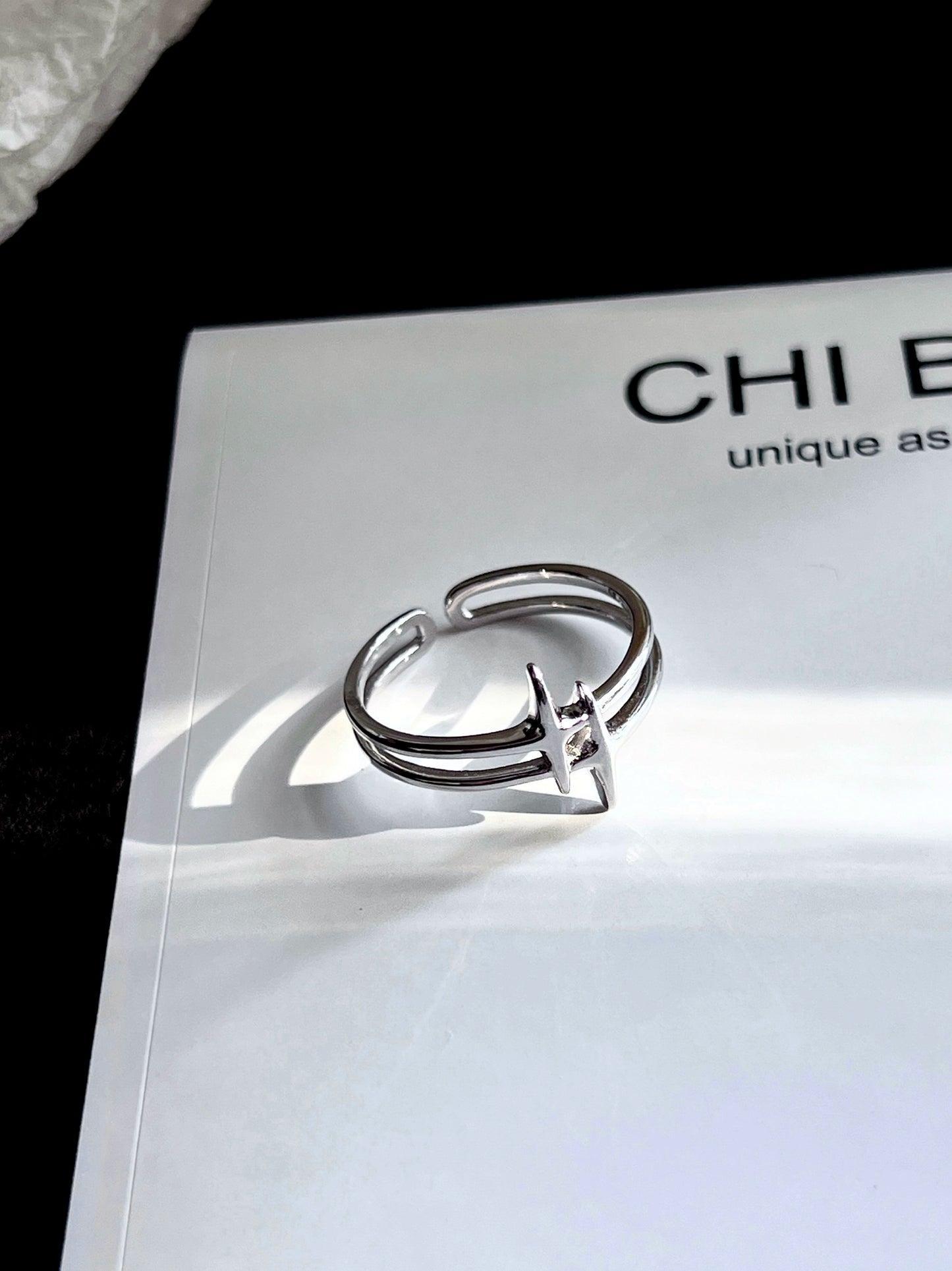 "Galactic Gemini" Starburst Ring