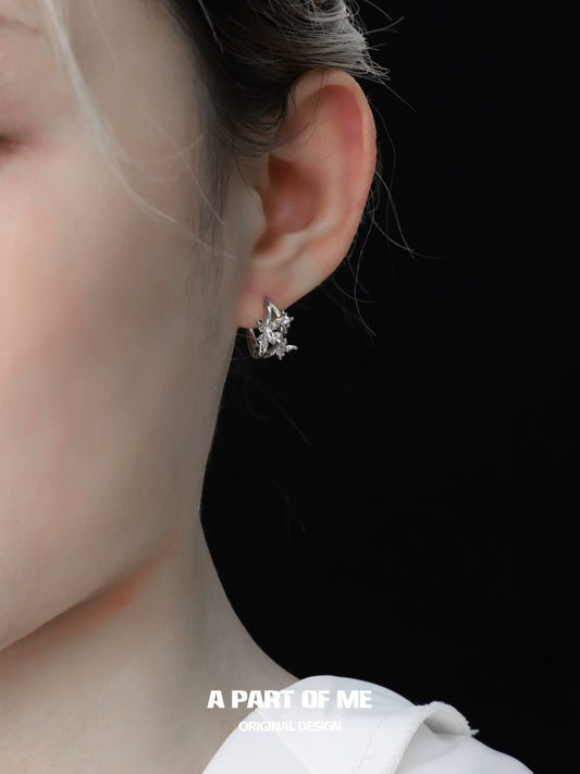 Diamond-Set Butterfly Ear Buckles