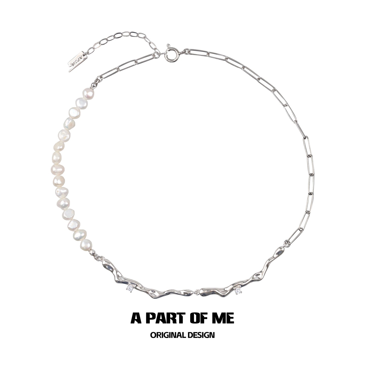 Pearl Symbiote Silver Necklace