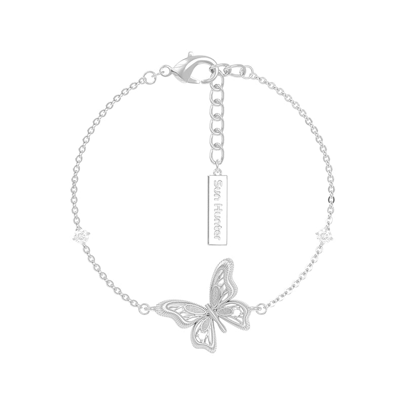 Butterfly Whisper Silver Bracelet