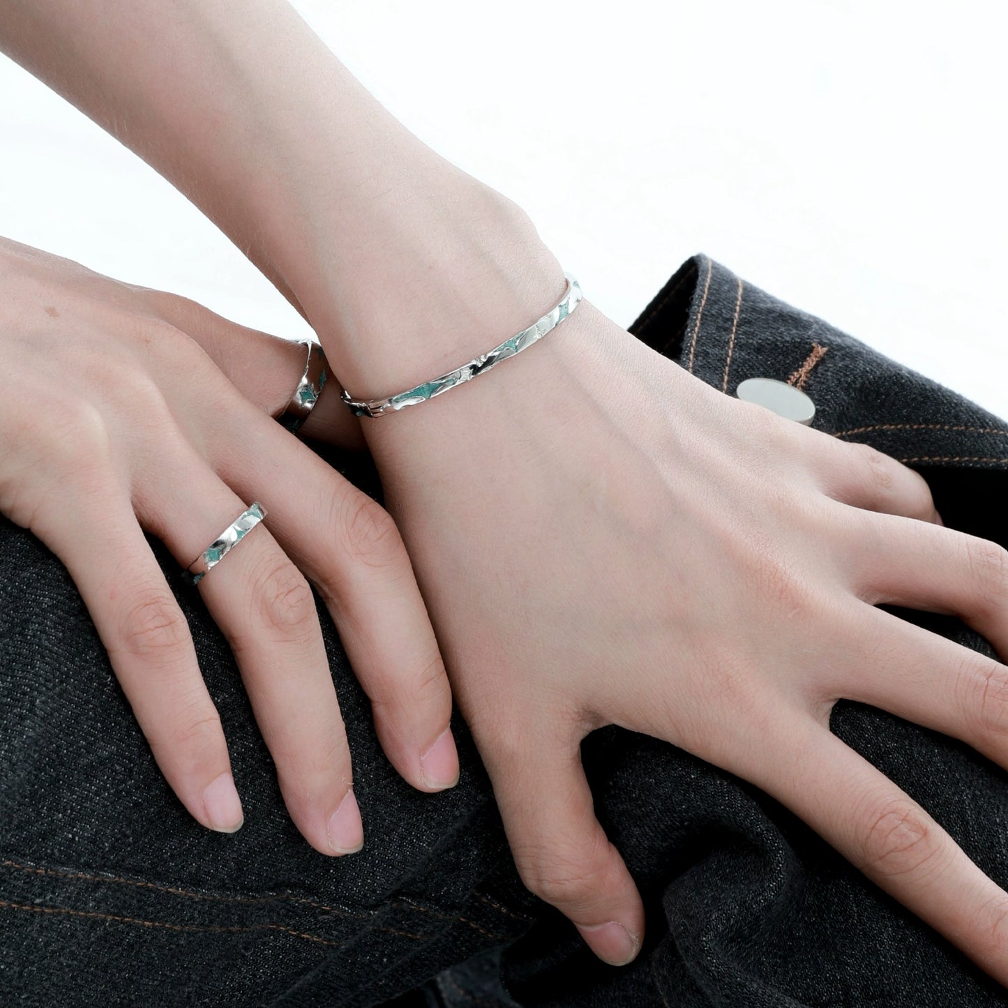 Dazzling Starlight Double-Layer Silver Bracelet