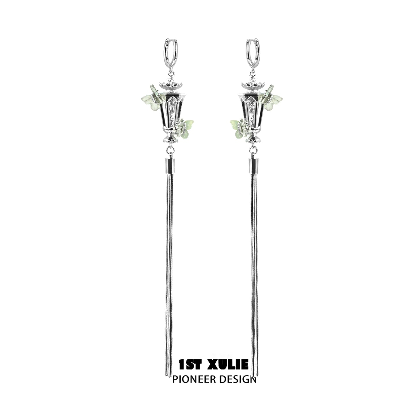 Y2K Butterfly Lamp Tassel Earrings