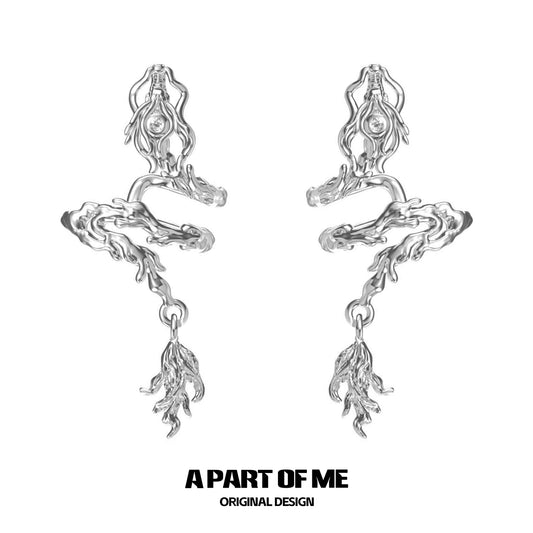Graceful Dragon Tail Ear Clips