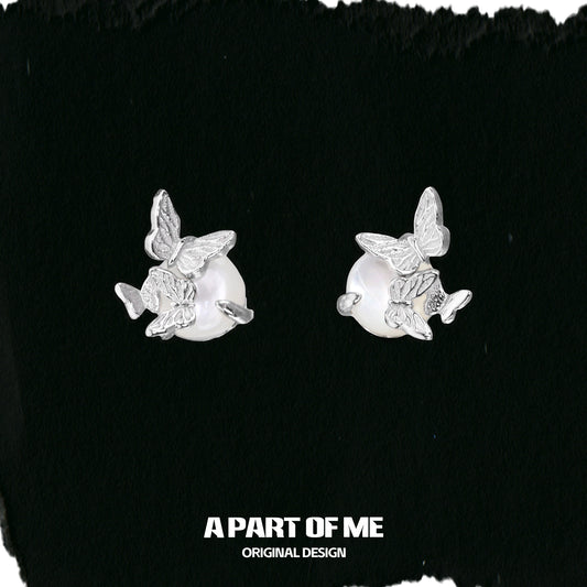 Frosted Butterfly Mini Earrings