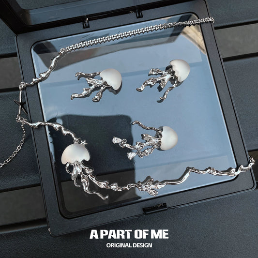 Jellyfish Star Silver Necklace