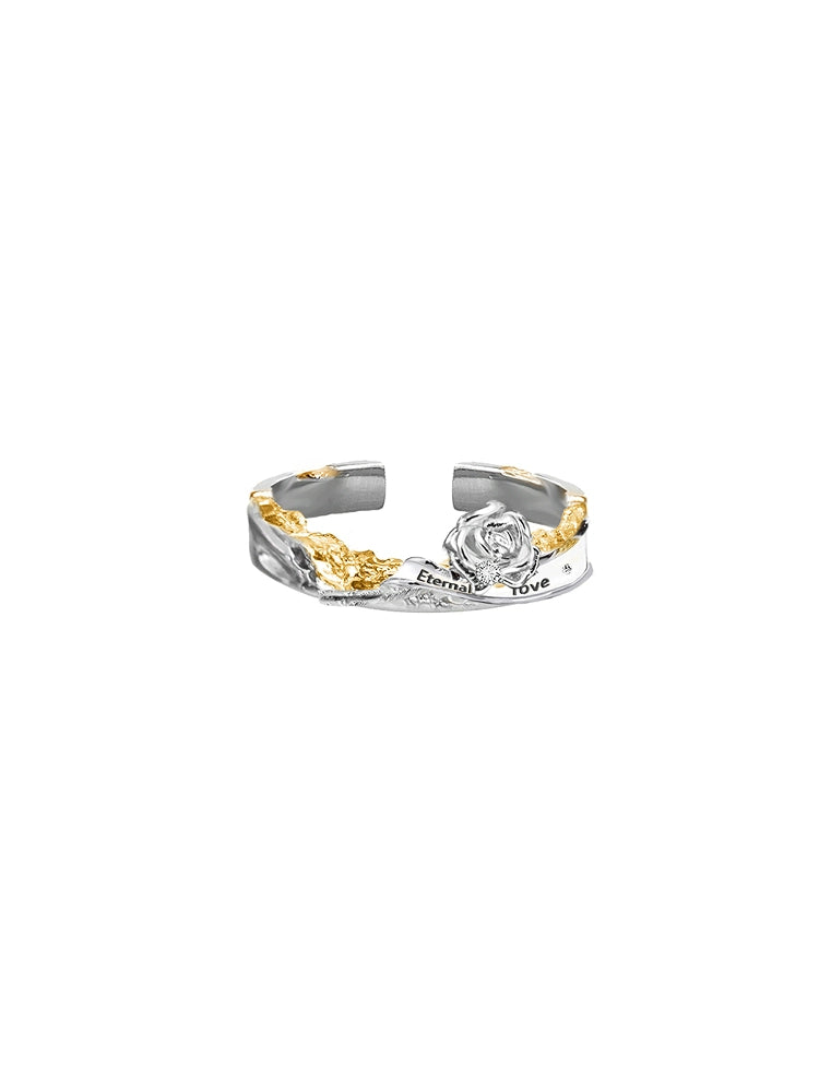 Gilded Rose & Star Ring