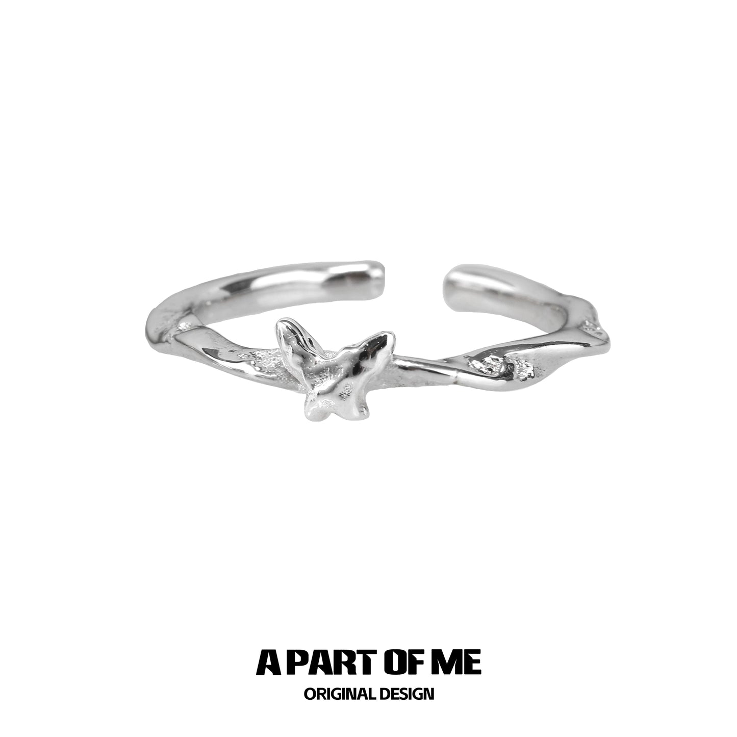 Symbiosis Butterfly Silver Ring