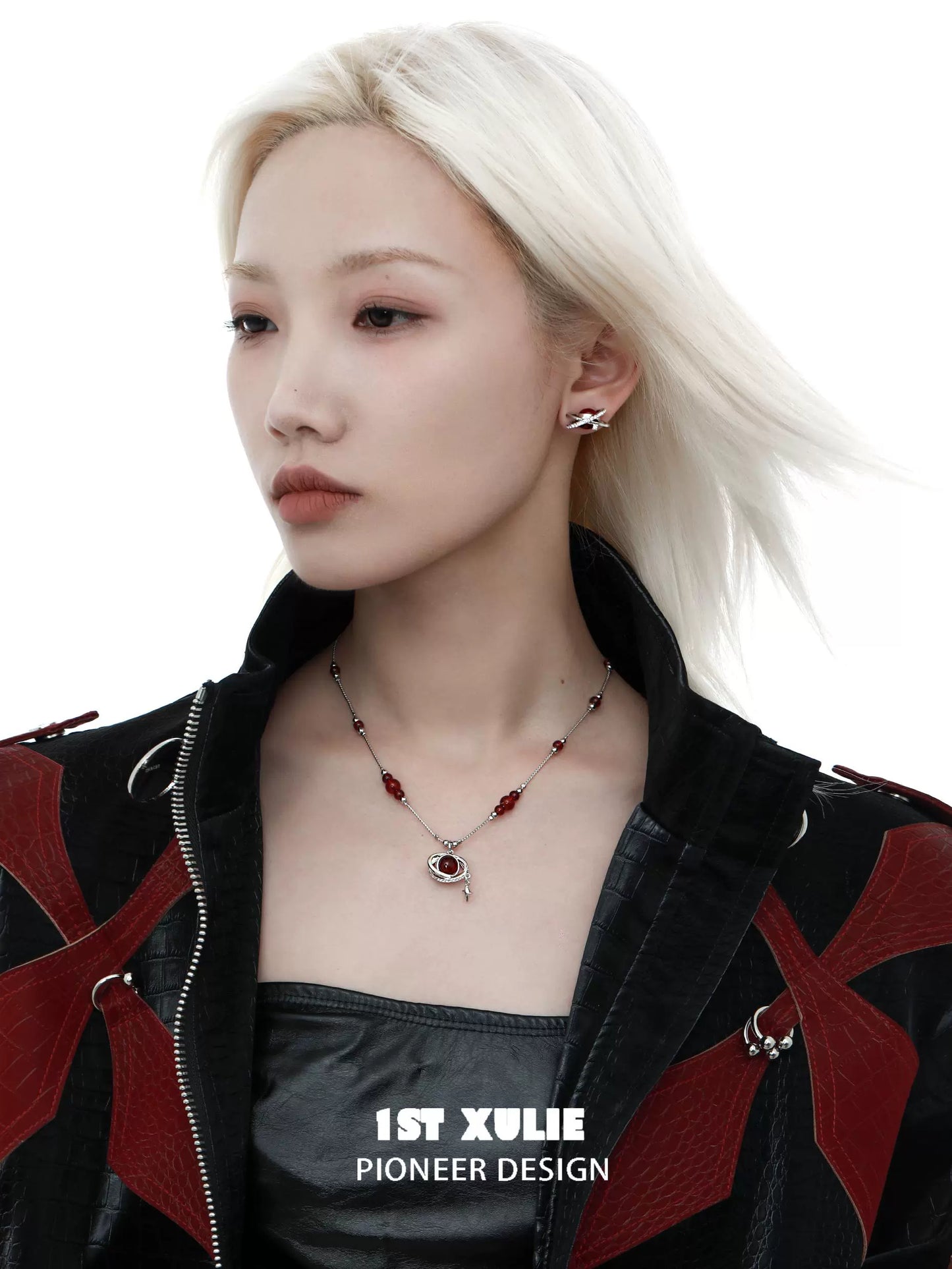 Y2K Rebel Mars Beaded Necklace