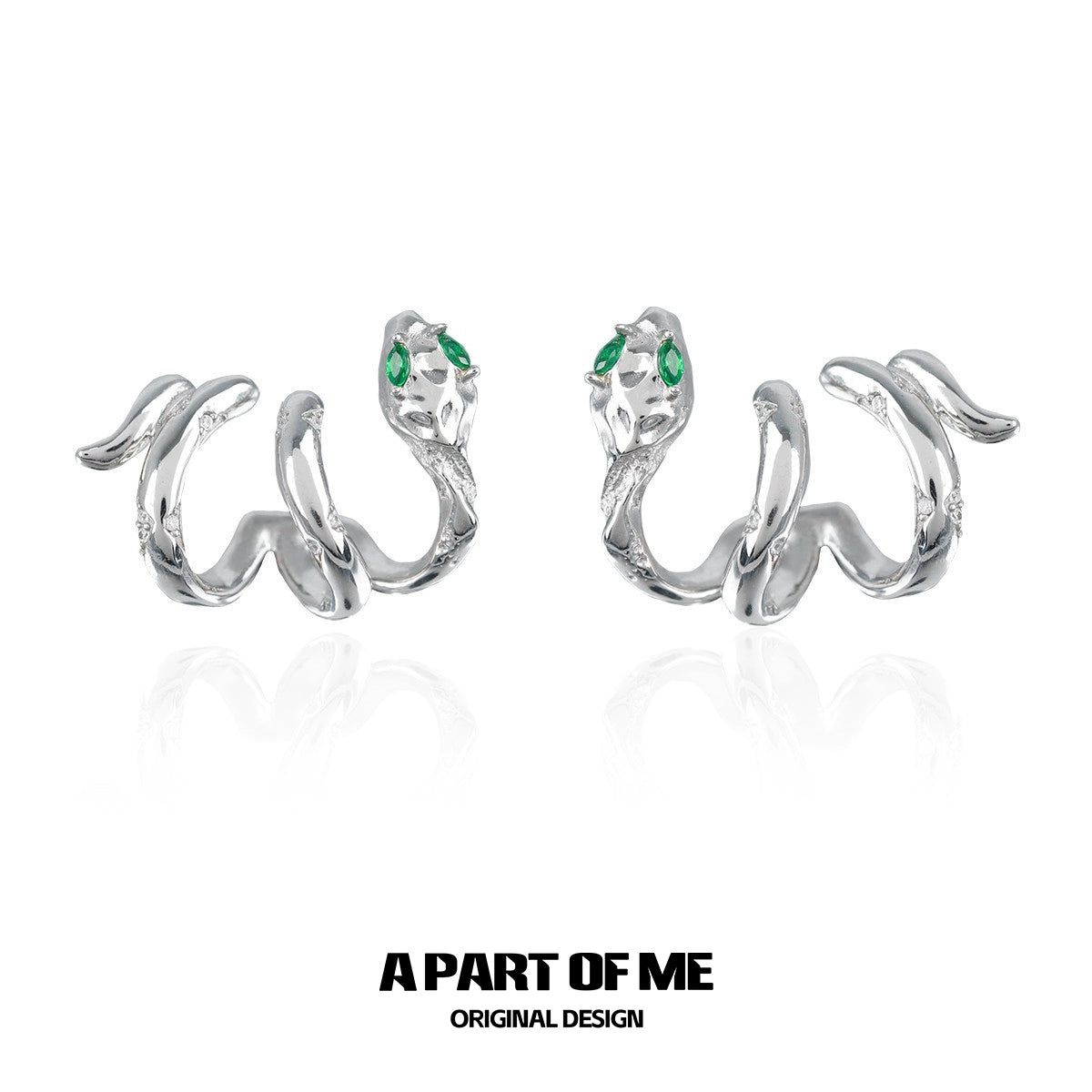 Slytherin Snake Wrap Earrings