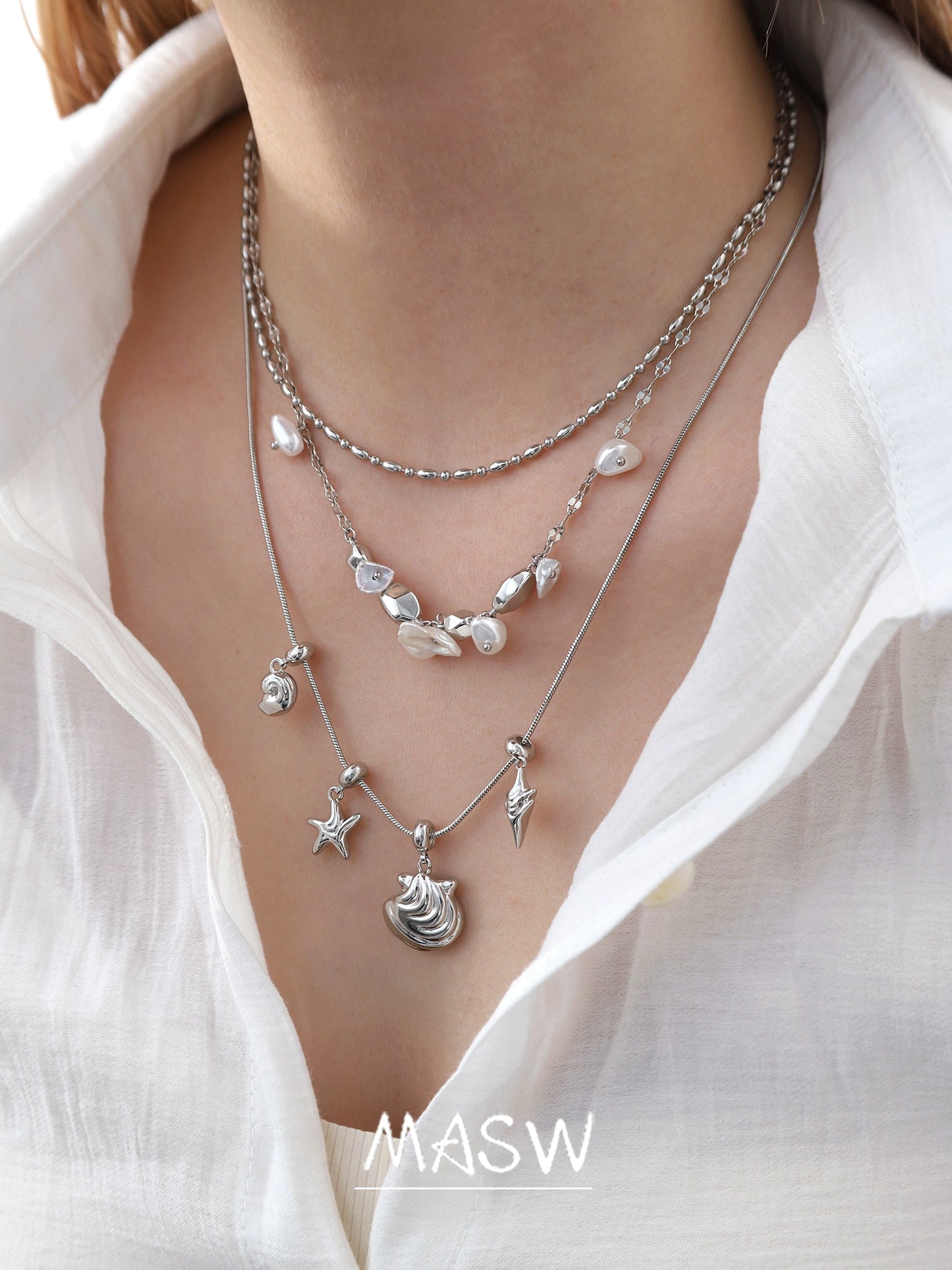 Baroque Starfish Pearl Necklace