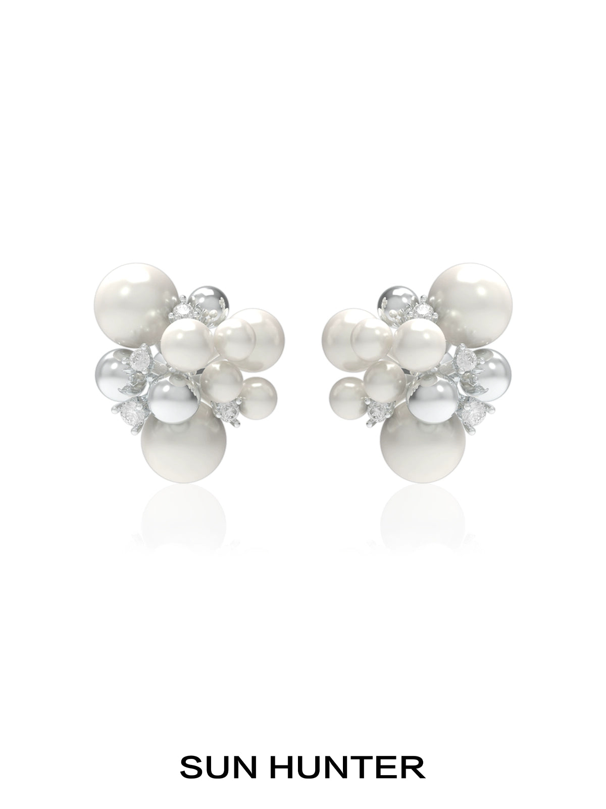 Explosive Pearl Zircon Earrings