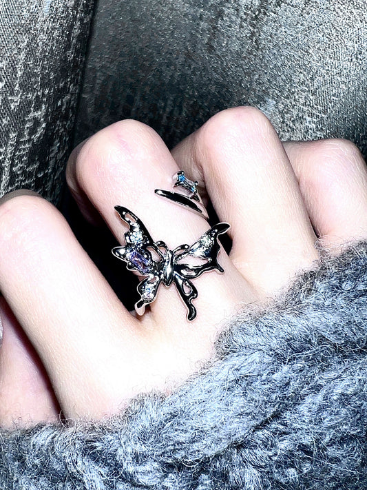 "Vortex Butterfly" Zircon Ring