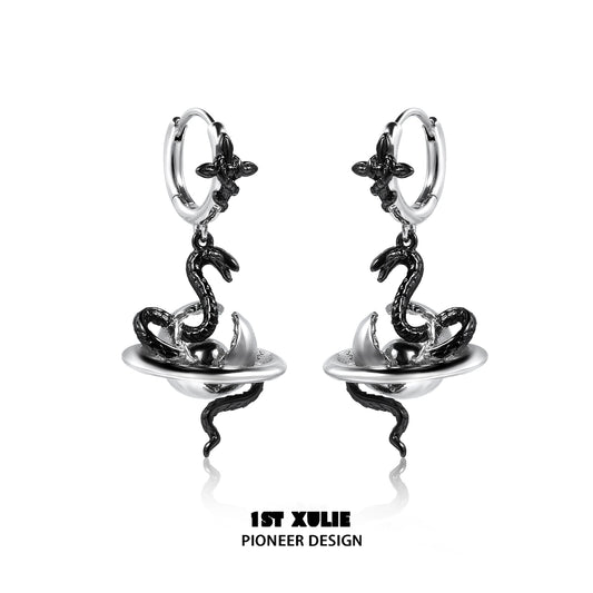 Y2K Dark Rebel Snake Earrings