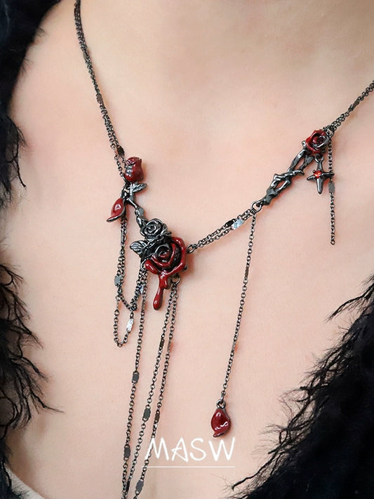 Spice Girl Rose Collarbone Chain