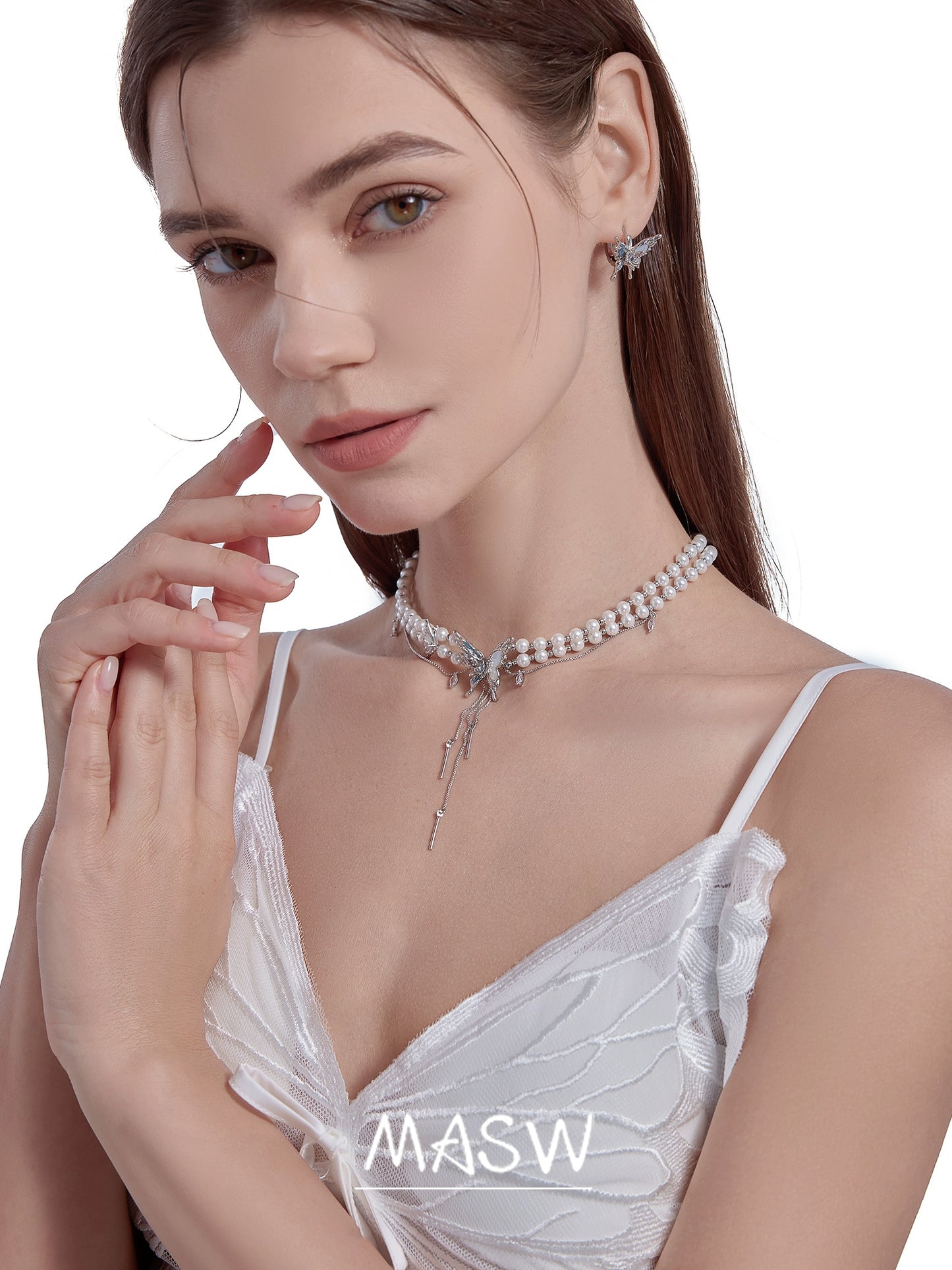 Butterfly Dance Pearl Choker