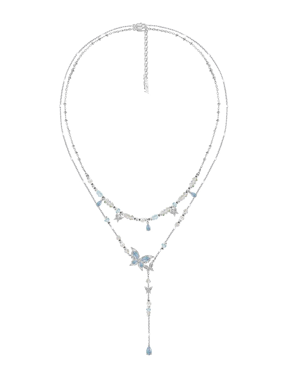 Crushed Butterfly Clavicle Necklace