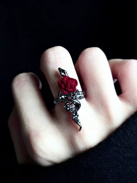 "Rose Snake" Wrap Ring