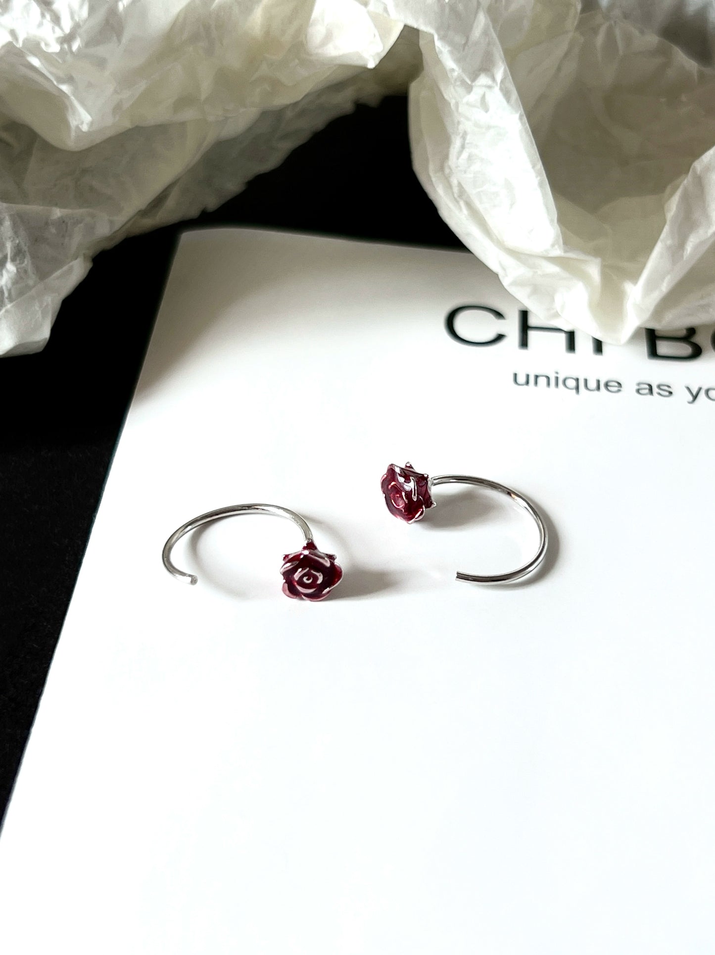 "Little Rose" Drip Glaze Earrings