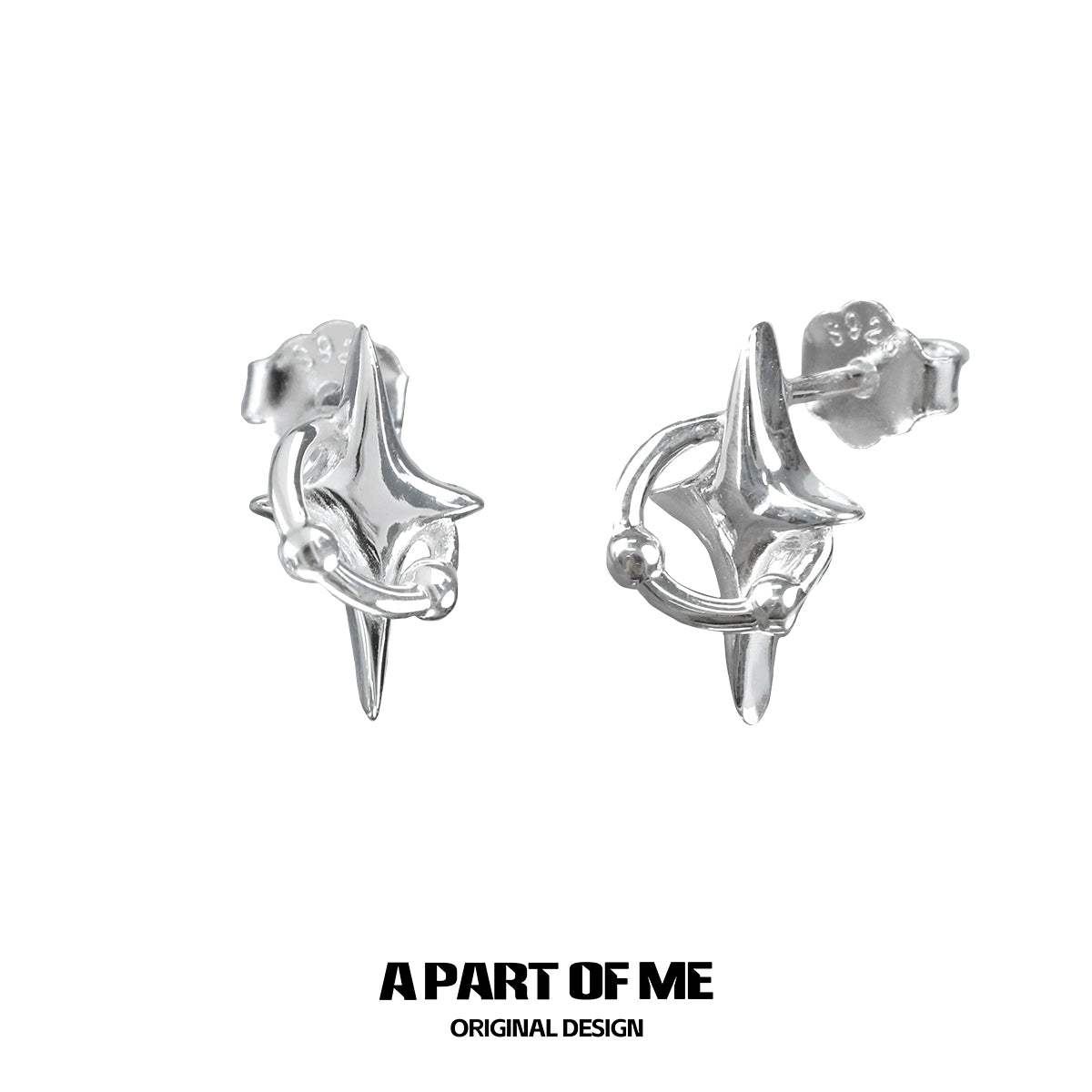 Planet Orbit Stud Earrings