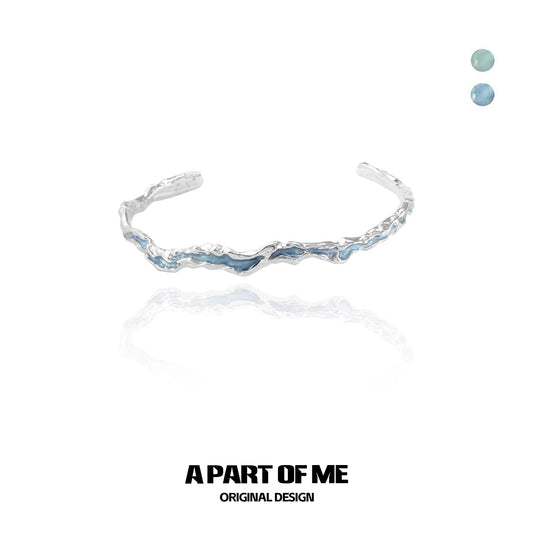 Summer Blue Mint Silver Bracelet