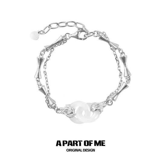 Minimal Peace Jade Bracelet