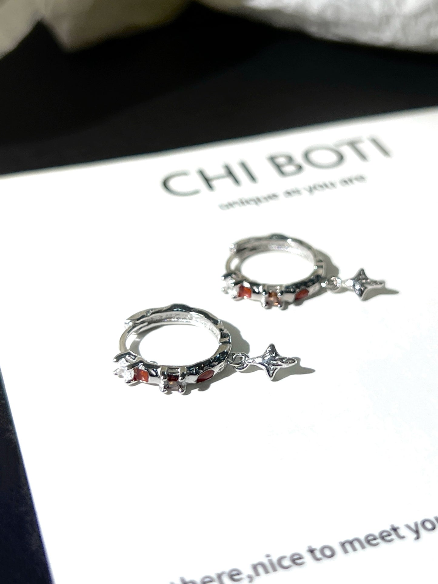 "Chess Girl" Key Earrings