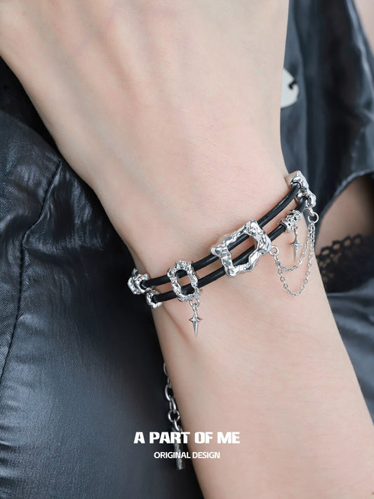 Dark Matter Leather Bracelet