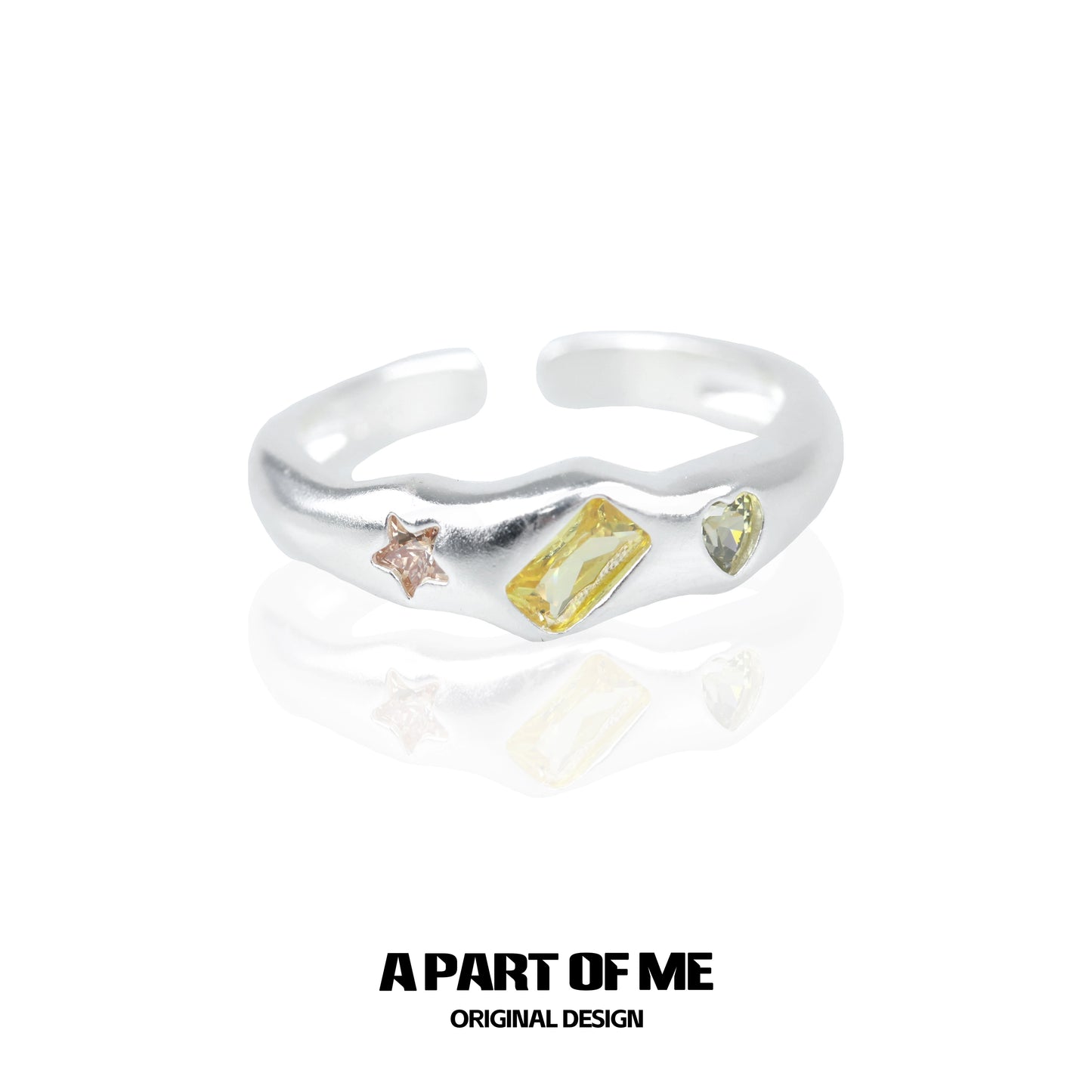 Rainbow Star Zircon Ring