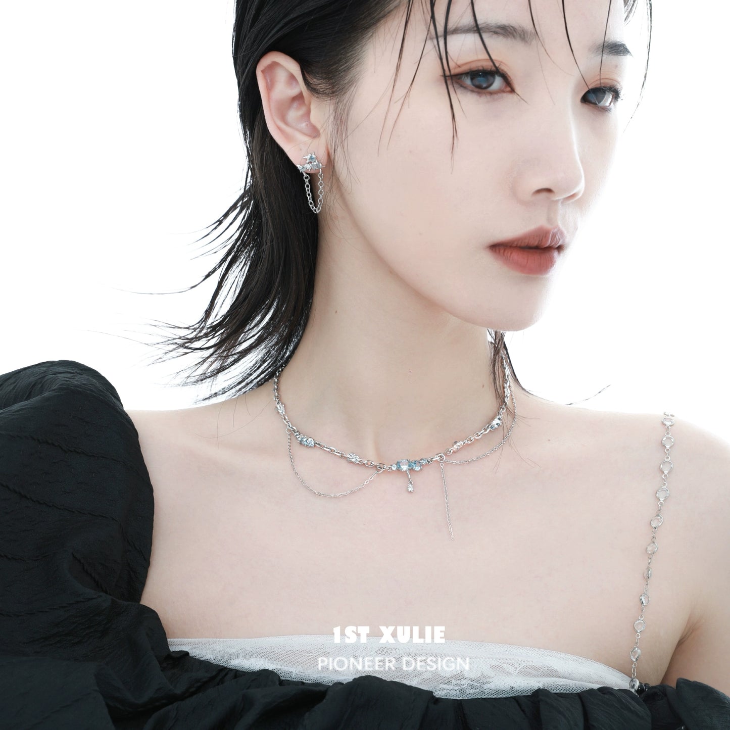 Sea Breeze Zircon Clavicle Necklace