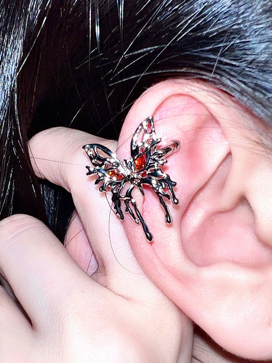 "Liquid Butterfly" Hollow Ear Cuffs