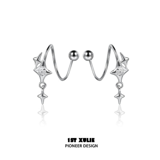 Starstruck Track Silver Earrings