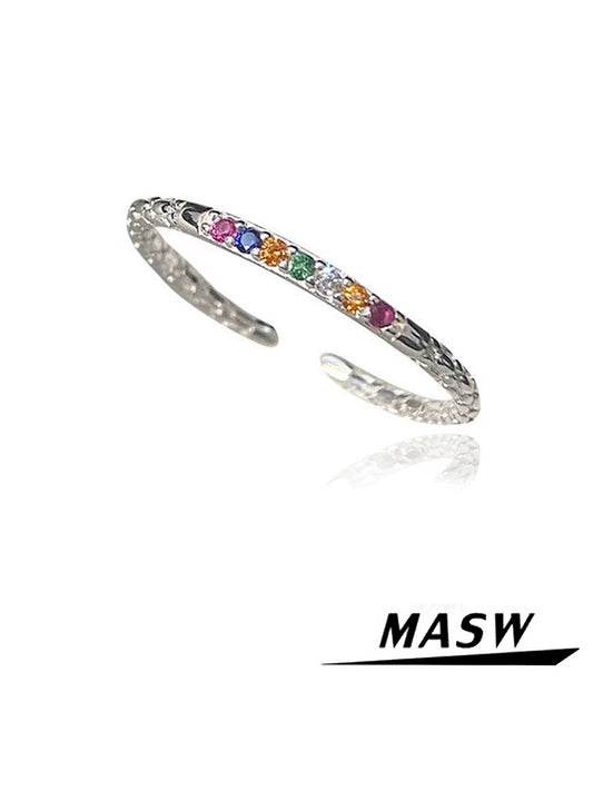 Rainbow Zircon Ring