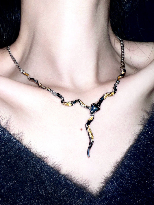 "Golden Snake" Gothic Necklace