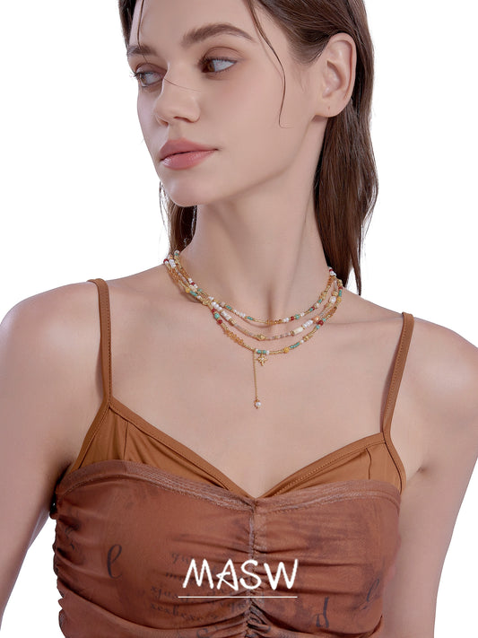 Colorful Mangstar Layered Necklace