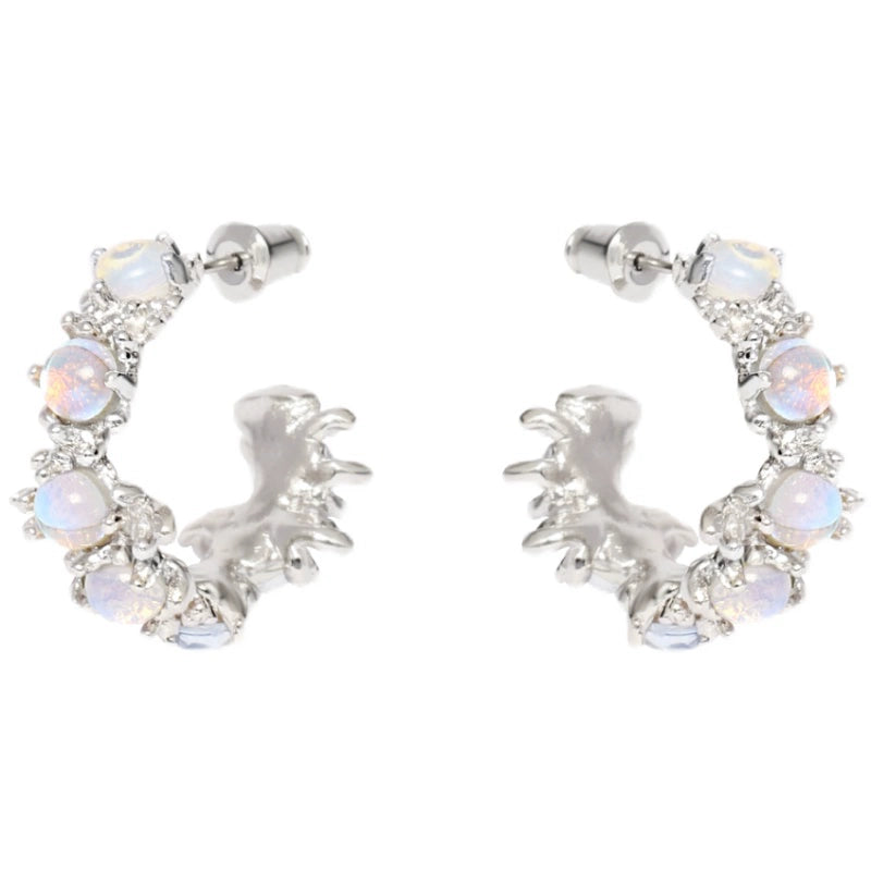 Coral Moonlight Earrings