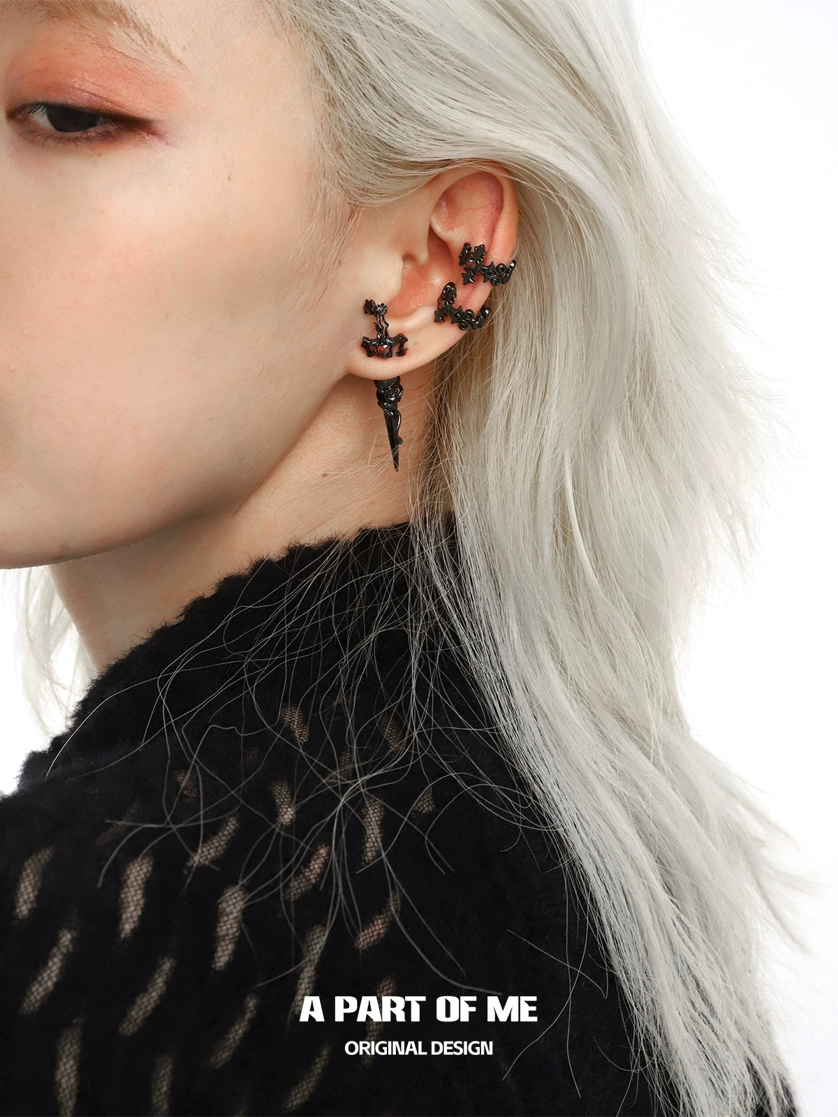 Dark Glory Y2K Cross Ear Cuff